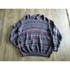 Vintage Cotton Traders Sweater Size Large 3D Knit